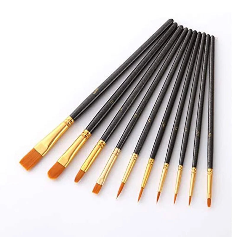 10-Piece Paint Brushes Set