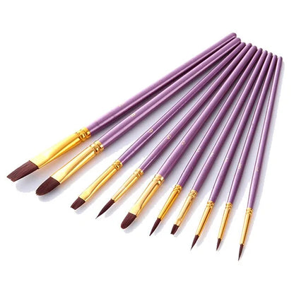 10-Piece Paint Brushes Set