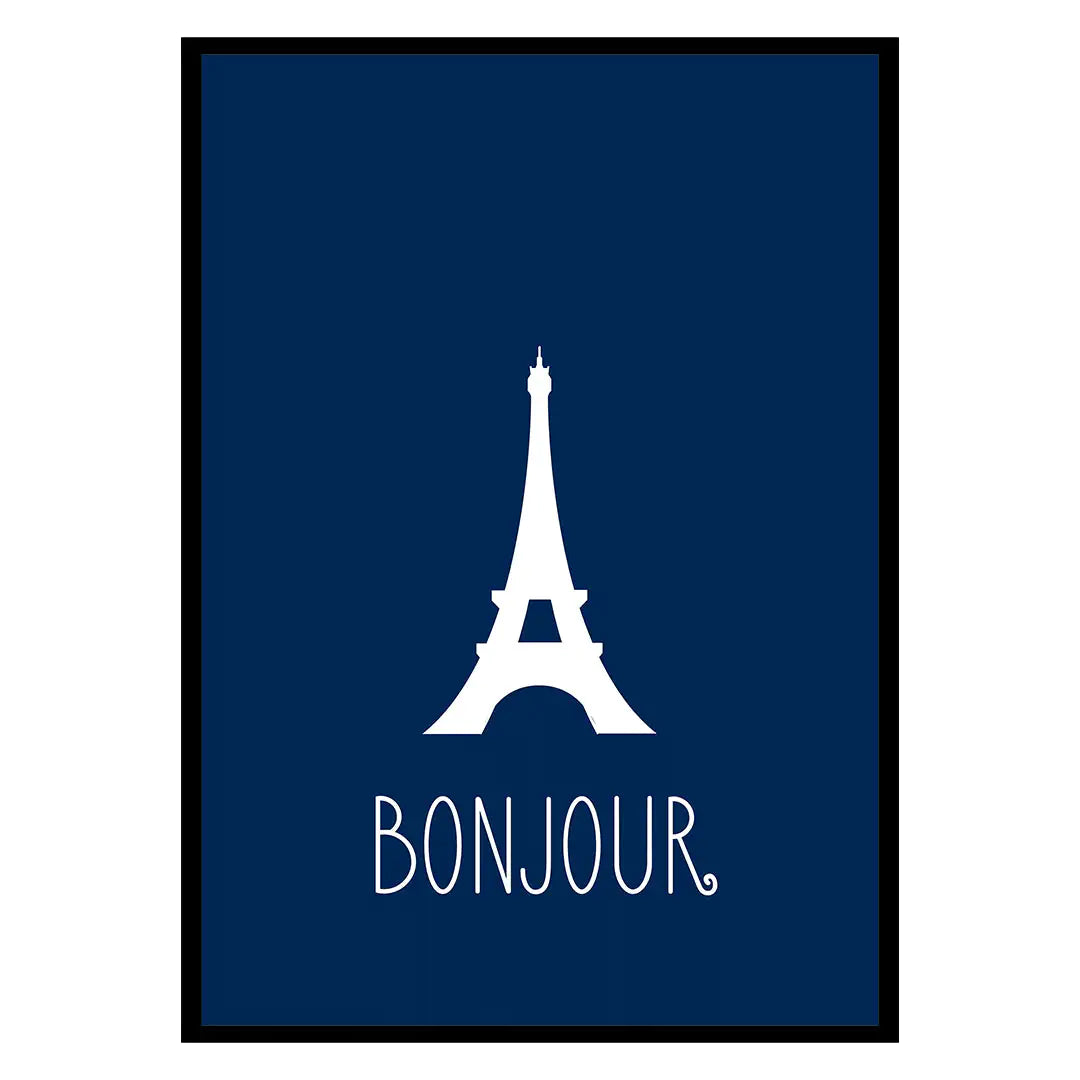 Bonjour Paris Poster